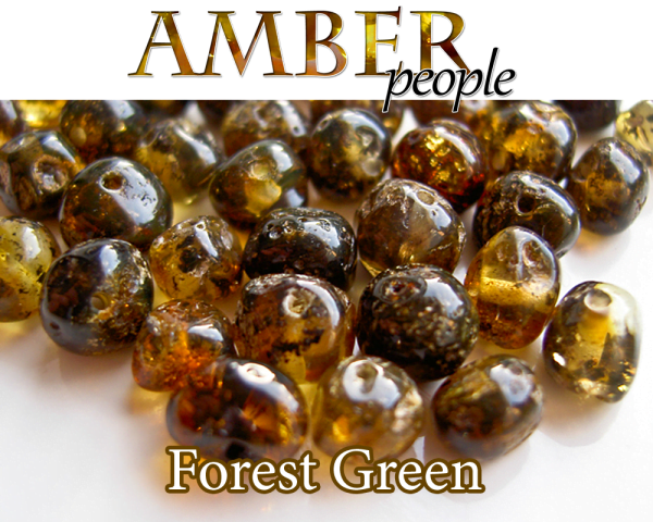 baltic amber loose beads for craftings polished in the forest green amber colours