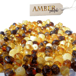 Authentic Baltic Amber Loose Beads - Round, Holed, 10g, Polished, 4-6mm, Random Colours