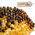 Baltic Amber Loose Beads - Rounded, Holed, 100% Authentic, Polished, 4-6mm, 20g, Random Colours