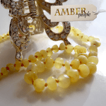 Baltic Amber Baby Teething Necklace - Genuine & Authentic, 33-36cm, in RARE Butterscotch Amber