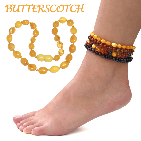 butterscotch baltic amber adult anklets by amber people online