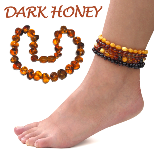 dark honey baltic amber adult anklets by amber people online